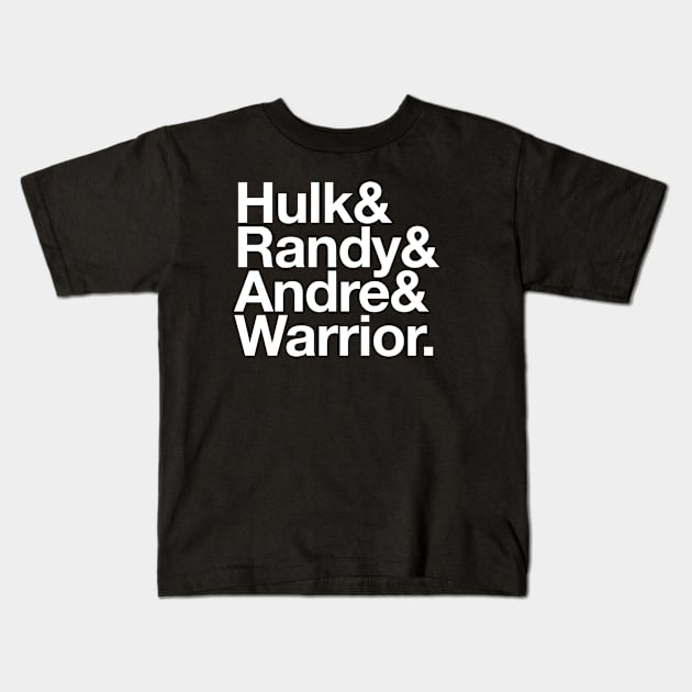 Classic Wrestling List Kids T-Shirt by teecloud